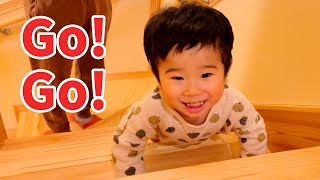 Go Go！階段をのばる元気な1歳児