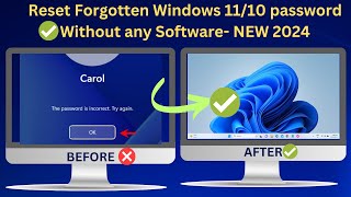 Reset Forgotten Windows 11/10 password Without any Software,USB,DVD or Disk (✅No Data Loss New 2024)