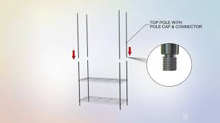 5 Shelf Wire Shelving Rack Assembly Video