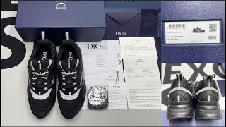 DIOR SHOES - Dior B22 Dhgate Sneakers Unboxing Review\u0026On Feet (BLACK)