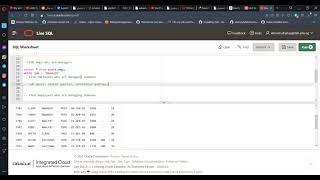 Oracle Live SQL - Advanced queries