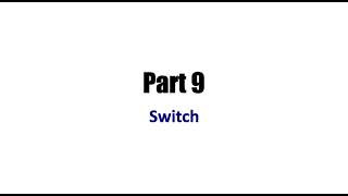 Learn Java Tutorial for Beginners, Part 9 Switch
