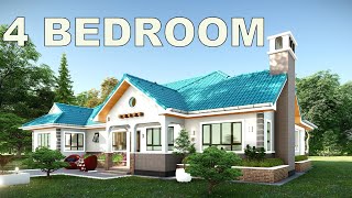 SIMPLE 4 BEDROOM | ALL ENSUITE PLAN BY KATVEL HOUSE DESIGN