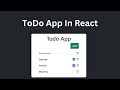 Build a Simple Todo App using React