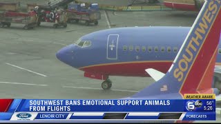 No-fly list: Southwest last to ban emotional-support animals