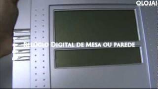 Relógio Digital de Parede e Mesa com Termômetro e Despertador qloja