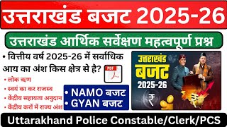 Uttarakhand Budget 2025-26 | उत्तराखंड बजट 2025-260 | Uttrakhand current affairs 2025