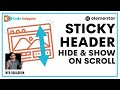 Sticky Header Hide and Show on Scroll - Elementor Wordpress Tutorial - Sticky Top Header Template