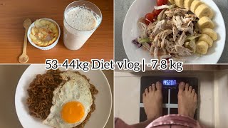 53-44kg Diet Vlog | -7.8 kg , Tracking my Calories
