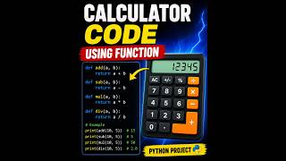Calculator Code using functions #tech #coding #calculator #codingforbeginners 👩‍💻👨‍💻