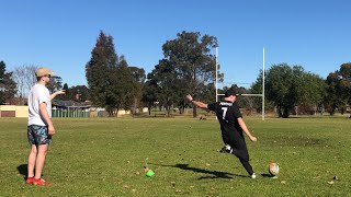 Rugby League - Goal Kicking Challenge (vsing my mate)