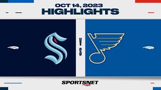 NHL Highlights | Kraken vs. Blues - October 14, 2023
