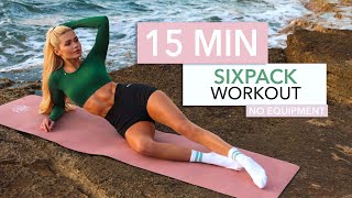 15 MIN SIXPACK WORKOUT - Medium, with Beginner Alternatives / for lower, upper & side abs