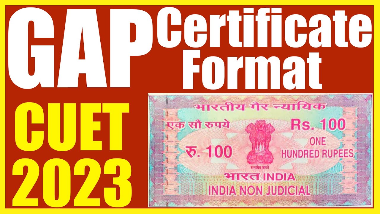 Gap Certificate Format For Admission In Central Universities Cusb