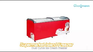 Automatic Defrosting Supermarket Island Freezer