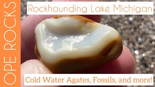 Cold Water Agate Hunting | Lake Michigan | Rockhounding Wisconsin