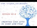 HTML Tutorial for Beginners   06   Creating links within the same web page