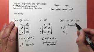 7-7 Multiplying Polynomials example 3