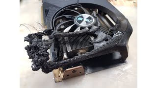 สรุปงานซ่อมการ์ดจอ RTX3060TI การ์ดจอไหม้ เปิดไม่ติด