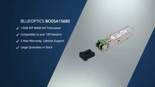 BlueOptics© BO05A15680 - SFP Optical Transceiver 100BASE-ZX, 1550nm, 80KM