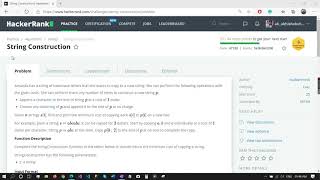 String Construction Hacker Rank
