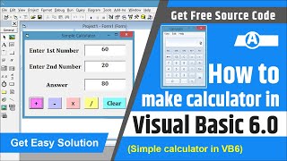 How to make calculator in visual basic 6.0 | Simple calculator in VB6