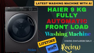 Haier 9 Kg Front Load Fully Automatic Washing Machine HW90-DM14959CS8U1 Demo Unboxing