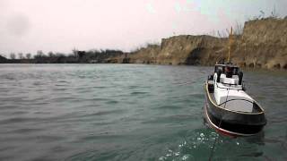 Rc Tug Boat - onboard camera