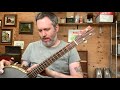 #506- Curly Walnut and Pistachio Four String Banjo