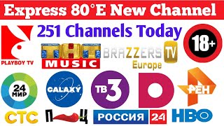 251 Channels Today New Update || Express 80°East || Russian Channels || Brazzer tv
