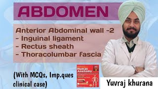 Rectus sheath| Inguinal ligament |Thoracolumbar fascia| Abdomen | Medico Paji