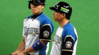 ［日本シリーズ第5戦7回裏］犠牲フライで同点に追いつく～田中賢介⇒市川友也⇒中島卓也⇒岡大海～