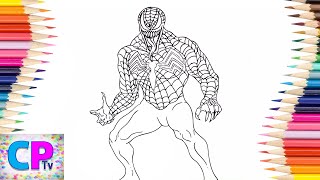 Venom from Spiderman Coloring Pages,Villain is Looking for Spiderman,Coloring Pages Tv