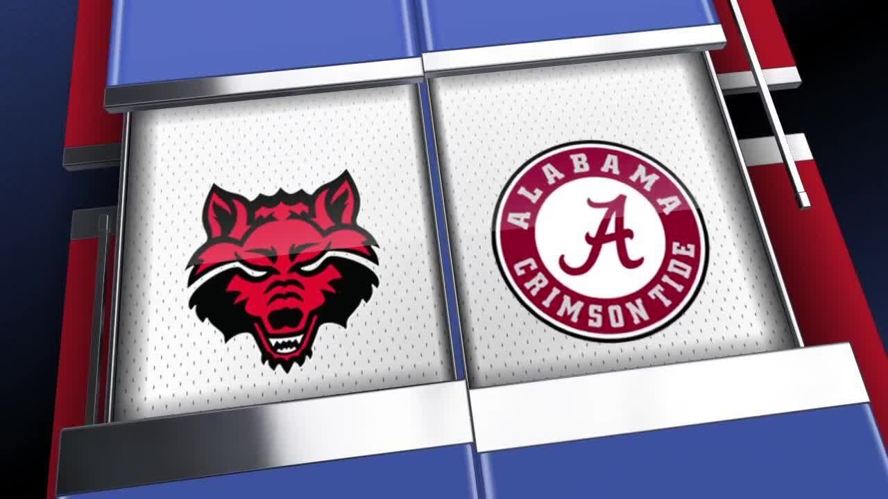 Arkansas State Men's Basketball Falls At Alabama 89-65 - YouTube