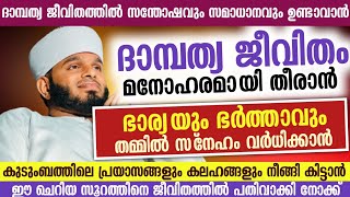 ദാമ്പത്യ ജീവിതത്തിൽ സന്തോഷവും സമാധാനവും ഉണ്ടാവാൻ ദാമ്പത്യ ജീവിതം മനോഹരമായി തീരാൻ