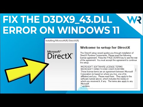 How to easily fix the d3dx9_43.dll missing error in Windows 11