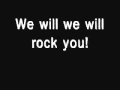Queen- We will rock you con letra