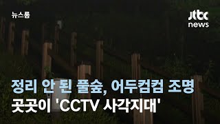 정리 안 된 풀숲, 어두컴컴 조명…곳곳이 'CCTV 사각지대' / JTBC 뉴스룸