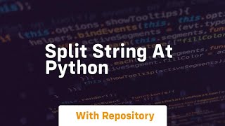 split string at python