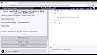 20 - Learn Basic JavaScript Compound Assignment With Augmented Subtraction