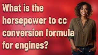 What is the horsepower to cc conversion formula for engines?