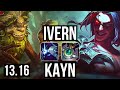 IVERN vs KAYN (JNG) | Rank 3 Ivern, 4/1/15, 3.3M mastery, 2100+ games | NA Challenger | 13.16