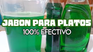 Jabón para platos 100% efectivo