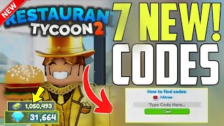 ⚠️New Update⚠️RESTAURANT TYCOON 2 CODES - ROBLOX RESTAURANT TYCOON 2 - RESTAURANT TYCOON 2 CODE