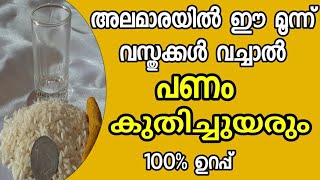 അലമാരയിൽ ഈ മൂന്ന് വസ്തുക്കൾ വച്ചാൽ പണം കുതിച്ചുയരും 100% ഉറപ്പ്, malayalam astrology