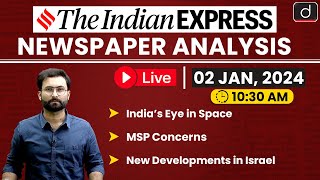 Newspaper Analysis | The Indian Express | 02 Jan 2024 | Drishti IAS English