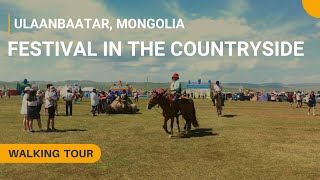 NAADAM FESTIVAL IN THE COUNTRYSIDE | WALK IN ULAANBAATAR, MONGOLIA