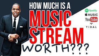 How Much Is A Music Stream Worth??? (Spotify, Apple Music, YouTube, Tidal)
