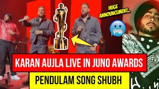 Karan Aujla Live In Junos Award & Trophy | Shubh Pendulum Song Or Reply | Karan Aujla New Song