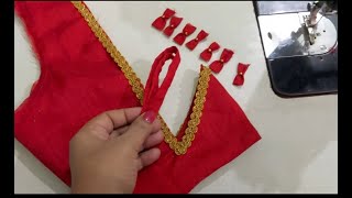 Beautiful Designer bollywood style blouse Design // cutting and Stitching